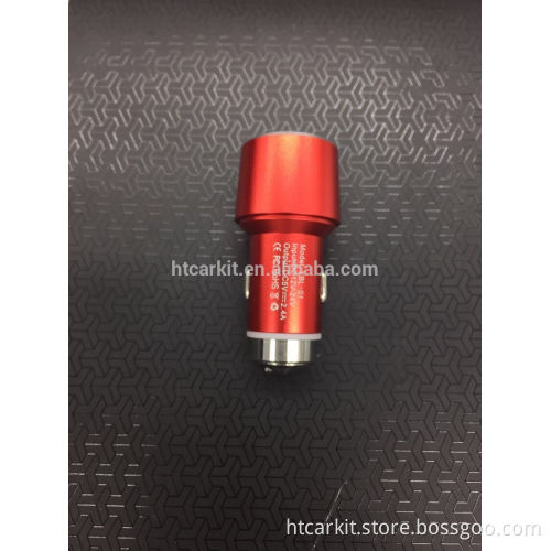 2016 Fashion High quality dual usb car charger 2.4a with safety hammer function showkoo